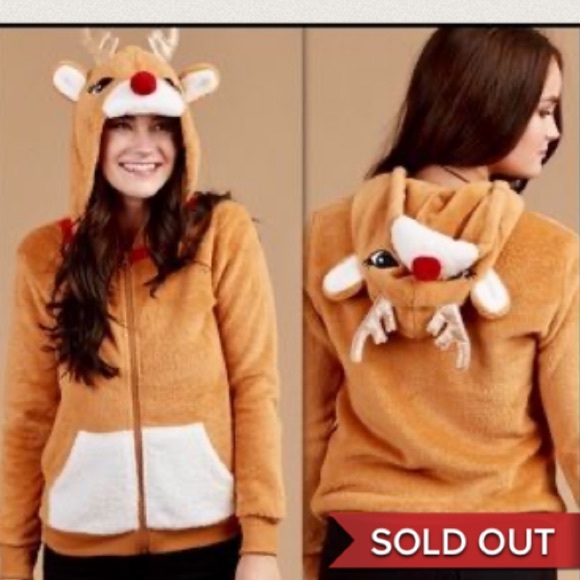 @SOULCRUSHER716 Sweaters - LAST ONE•REINDEER ZIP HOODIE SWEATER